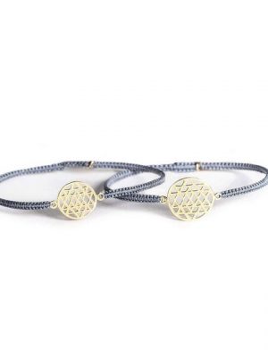 iz-el Armband "Shri Yantra Set Mutter Tochter Schmuck 925 Sterling Silber vergoldet", 925 Sterling Silber