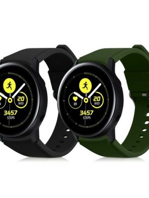 kwmobile Uhrenarmband, 2x Sportarmband kompatibel mit Samsung Galaxy watch 5 / Watch 5 Pro - Armband TPU Silikon Set Fitnesstracker