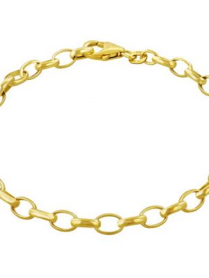 modabilé Goldarmband "Armband Erbskette hohl 4,5mm 585 Echtgold", Herren Armkettchen 19cm, Armkette Made in Germany