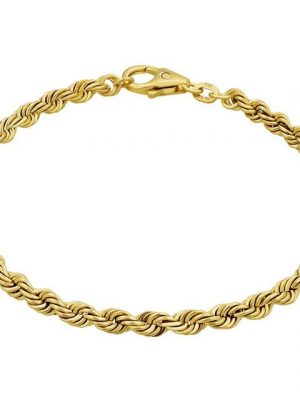 modabilé Goldarmband "Armband Kordelkette hohl 3,8mm 585 Echtgold", Herren Armkettchen 18,5cm, Armkette Made in Germany
