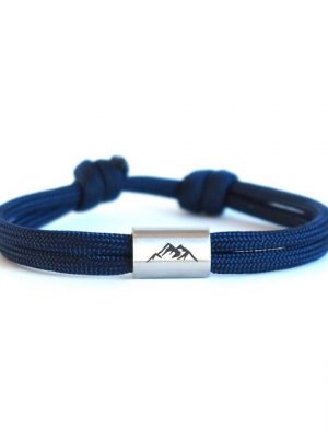 myGreta Armband mit Gravur "Berg Armband aus Segeltau, Bergsteiger, wandern" (Segeltau), Unisex, Edelstahl, wasserfest