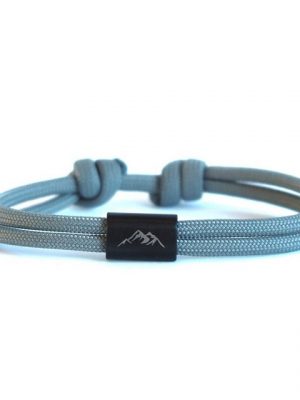 myGreta Armband mit Gravur "Berg Armband aus Segeltau, Bergsteiger, wandern" (Segeltau), Unisex, Edelstahl, wasserfest