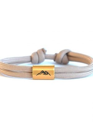 myGreta Armband mit Gravur "Berg Armband aus Segeltau, Bergsteiger, wandern" (Segeltau), Unisex, Edelstahl, wasserfest