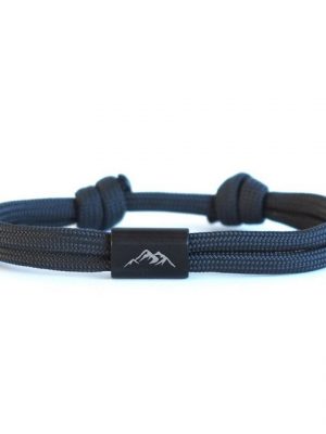 myGreta Armband mit Gravur "Berg Armband aus Segeltau, Bergsteiger, wandern" (Segeltau), Unisex, Edelstahl, wasserfest