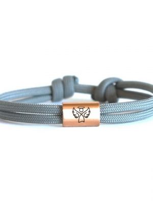 myGreta Armband mit Gravur "Schutzengel Freundschaftsarmband" (größenverstellbar, Segeltau), Unisex, Edelstahl, wasserfest