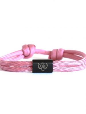 myGreta Armband mit Gravur "Schutzengel Freundschaftsarmband" (größenverstellbar, Segeltau), Unisex, Edelstahl, wasserfest