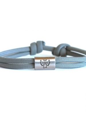 myGreta Armband mit Gravur "Schutzengel Freundschaftsarmband" (größenverstellbar, Segeltau), Unisex, Edelstahl, wasserfest