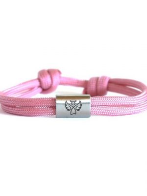 myGreta Armband mit Gravur "Schutzengel Freundschaftsarmband" (größenverstellbar, Segeltau), Unisex, Edelstahl, wasserfest