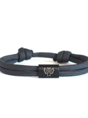 myGreta Armband mit Gravur "Schutzengel Freundschaftsarmband" (größenverstellbar, Segeltau), Unisex, Edelstahl, wasserfest