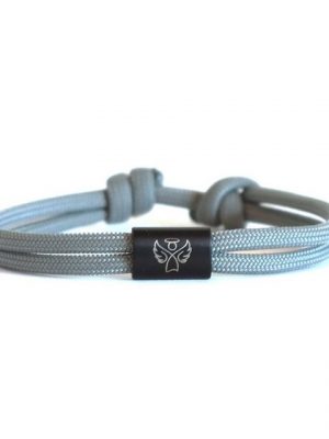 myGreta Armband mit Gravur "Schutzengel Freundschaftsarmband" (größenverstellbar, Segeltau), Unisex, Edelstahl, wasserfest