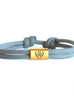 myGreta Armband mit Gravur "Schutzengel Freundschaftsarmband" (größenverstellbar, Segeltau), Unisex, Edelstahl, wasserfest