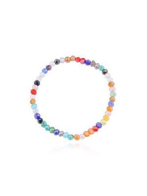 null Karat Armband "Elastsiches Armband aus Kristallglasperlen"