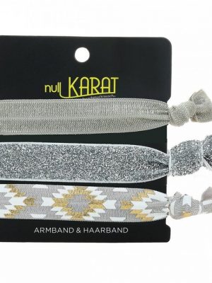 null Karat Armband Set "Armband/Haarband "Ethno""
