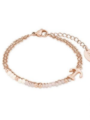 s.Oliver Perlenarmband "S.Oliver Armband 2018350 Edelstahl rosé Anker"