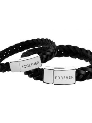 shopandmarry Armband Set "Lederarmband Set "together, forever" für Sie und Ihn"