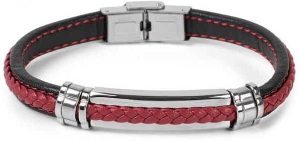 styleBREAKER Armband (1-tlg), Armband mit Flecht und Metallelementen
