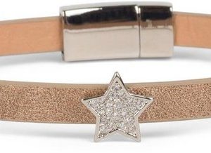 styleBREAKER Armband (1-tlg), Schmales Armband mit Stern & Strass