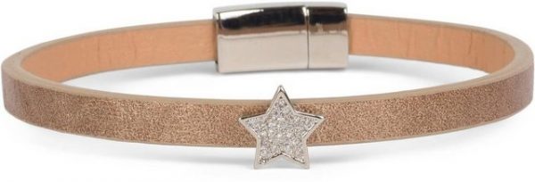 styleBREAKER Armband (1-tlg), Schmales Armband mit Stern & Strass