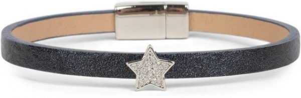 styleBREAKER Armband (1-tlg), Schmales Armband mit Stern & Strass