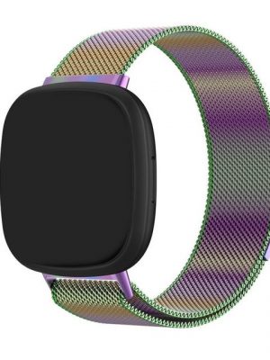 sundiguer Smartwatch-Armband "Für Fitbit Versa 3 Versa Lite Band Ersatz Milanese Armband Edelstahl Magnetisch,Ersatzarmband, kompatibel mit Fitbit Versa 3/Fitbit Sense-Armband, Mesh-Edelstahl-Metallarmbänder mit verstellbarem Magnetverschluss für Fitbit Versa 3/Sense", Für Fitbit Versa 3 Versa Lite Band Ersatz Milanese Armband Edelstahl Magnetisch