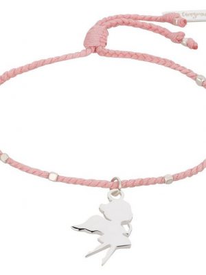 tanzmuster Charm-Armband "Geflochtenes Armband mit Schutzengel Ballerina Anhänger", 925 Sterling Silber Plattierung