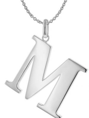 trendor Kette mit Anhänger "mit Großem Buchstaben M 925 Silber"