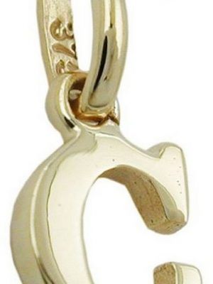 unbespielt Buchstabenanhänger "Schmuck Kettenanhänger Anhänger Buchstabe C aus 375 Gold 9 Karat 8 x 5 mm", Goldschmuck für Damen und Herren