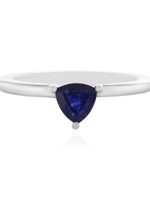 Blauer Madagaskar-Saphir-Silberring