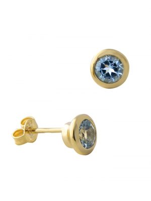 Damen-Ohrringe Ohrstecker Gold 333 / 8K mit Topas Acalee Blau