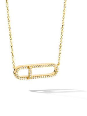 FJF JEWELLERY Halskette - New Icon - FJF0010012YWH 925 Silber vergoldet, Zirkonia gold