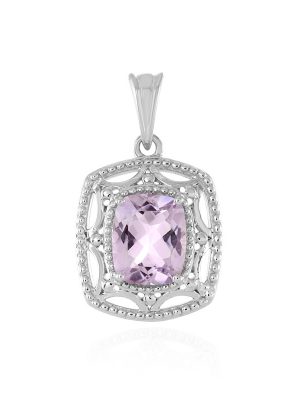 Lavendel-Amethyst-Silberanhänger
