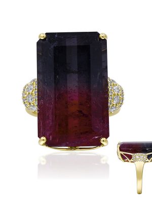 Mehrfarbiger Turmalin-Goldring (AMAYANI)