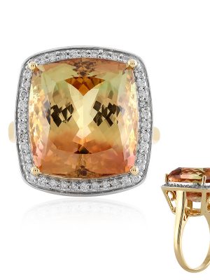 Mehrfarbiger Turmalin-Goldring (AMAYANI)