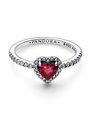 Pandora Ring - 50 925 Silber, Zirkonia rot