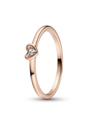 Pandora Ring - Radiant Heart - 182495C01 925 Silber vergoldet, Zirkonia roségold