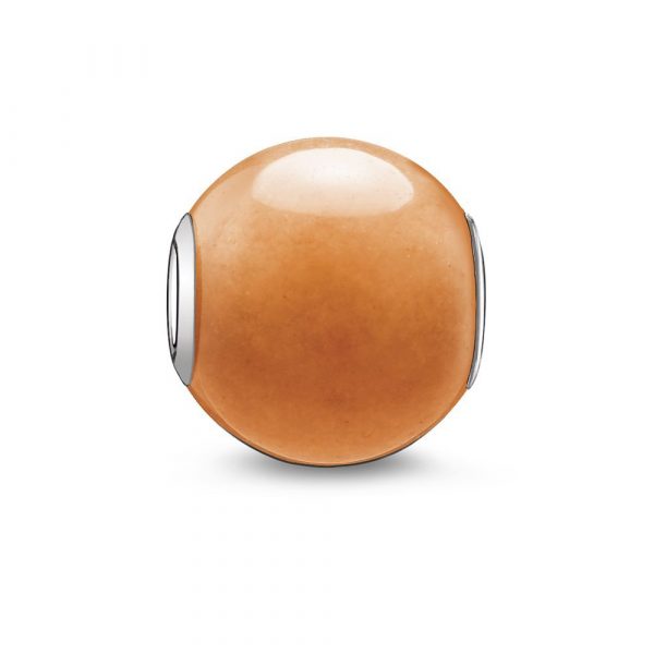 Thomas Sabo Beads - Karma Roter Aventurin - K0043-010-10 925 Silber, Edelstein orange