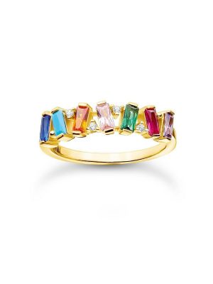 Thomas Sabo Ring - 52 750 Gold, 925 Silber vergoldet, Zirkonia gold