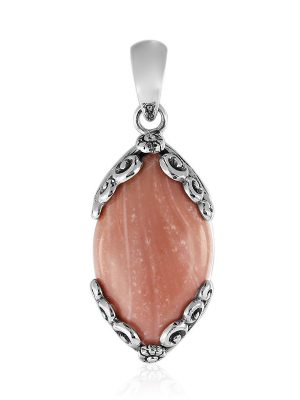 Australischer Pinkfarbener Opal-Silberanhänger (Art of Nature)