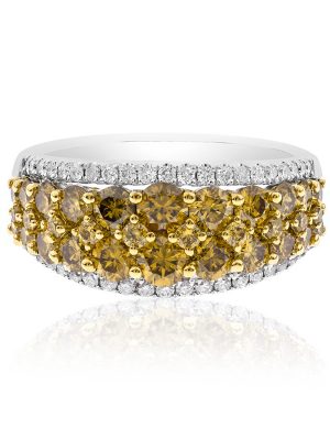 Gelber SI2 Diamant-Goldring (CIRARI)