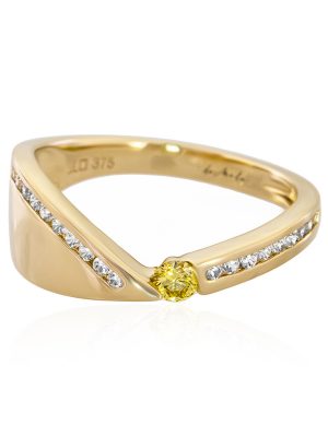 Gelber SI2 Diamant-Goldring (de Melo)