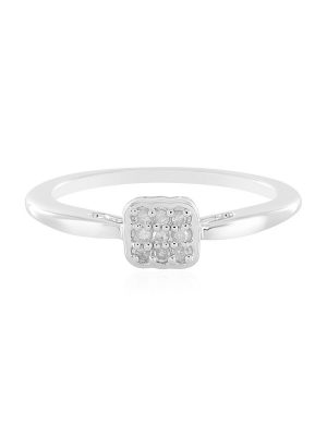 I2 (I) Diamant-Silberring