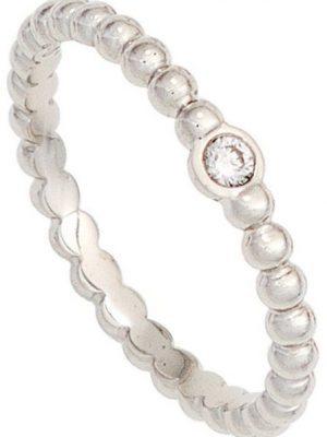 JOBO Diamantring, 950 Platin mit Diamant 0,05 ct.