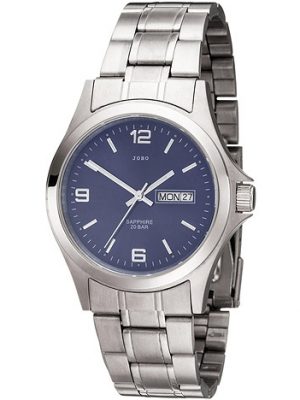 JOBO Herren Armbanduhr Quarz Analog Edelstahl Herrenuhr mit Datum