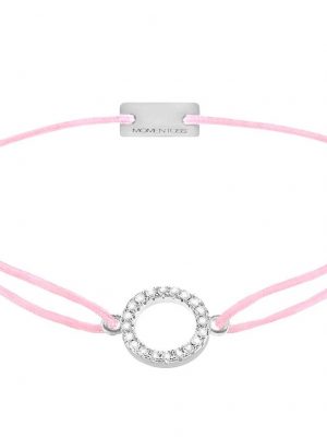 Momentoss Armband - 21203460 925 Silber, Textil, Zirkonia rosa