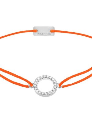 Momentoss Armband - 21203480 925 Silber, Textil, Zirkonia orange