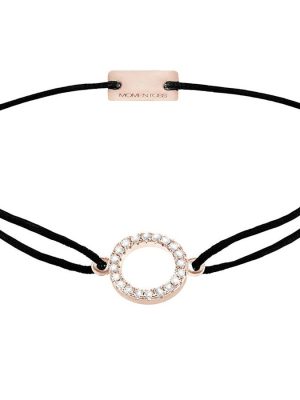 Momentoss Armband - 21203482 925 Silber, Textil, Zirkonia schwarz