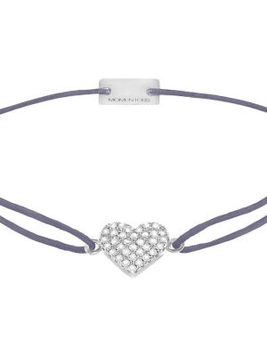 Momentoss Armband - 21203607 925 Silber, Textil, Zirkonia grau