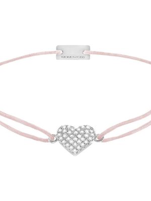 Momentoss Armband - 21203618 925 Silber, Textil, Zirkonia rosa