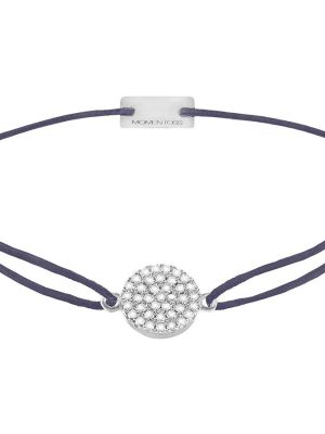 Momentoss Armband - 21203655 925 Silber, Textil, Zirkonia grau