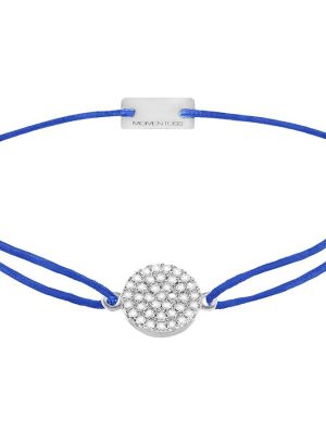 Momentoss Armband - 21203661 925 Silber, Textil, Zirkonia blau